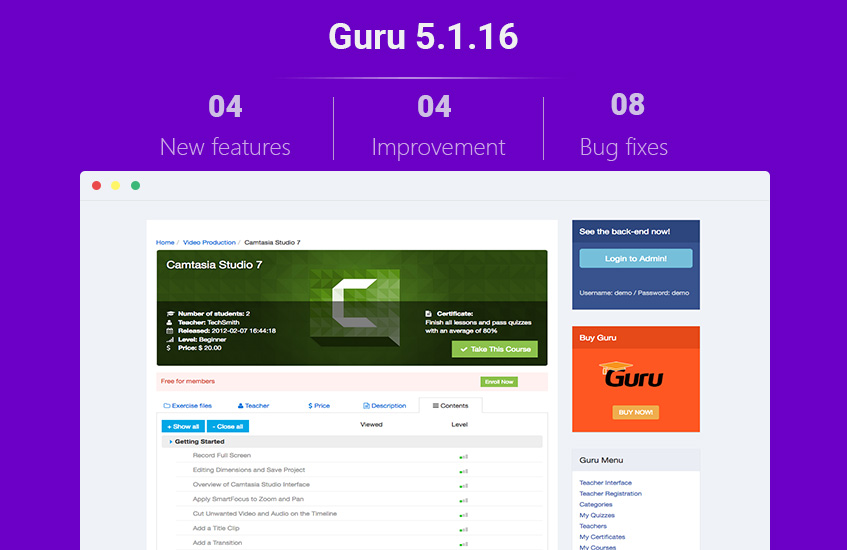 guru 5.1.16 updates released